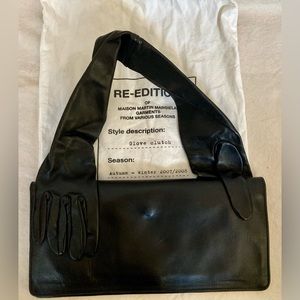 Martin Margiela for H&M black leather glove clutch